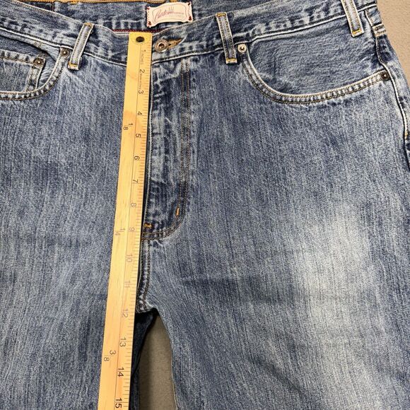 Hollister Jeans Custom Denim Men 34x32 Ripped Distressed Faded American Workwear - Picture 6 of 15